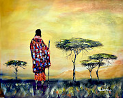 N-214 #1 Painting by John Ndambo