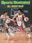 New York Nets Julius Erving, 1976 Aba Championship Sports Illustrated Cover Photograph by Sports Illustrated