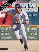 New York Yankees Derek Jeter, 2001 Al Division Series Sports Illustrated Cover Photograph by Sports Illustrated