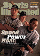 New York Yankees Derek Jeter, Tino Martinez, And Mariano Sports Illustrated Cover Photograph by Sports Illustrated