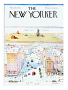 New Yorker March 29, 1976 Painting by Saul Steinberg