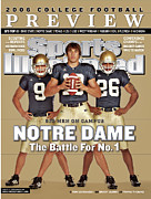 Notre Dame Qb Brady Quinn, Travis Thomas, And Tom Zbikowski Sports Illustrated Cover Photograph by Sports Illustrated