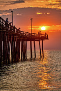 Pier Fishing at Sunrise 3216 Photograph by Dan Beauvais