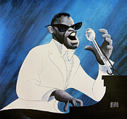 Ray Charles Drawing by Al Hirschfeld