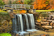Seven Springs Bridge Over The Falls Photograph by Adam Jewell