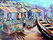 Shore Coast Painting by Justin Laryea