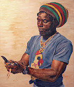 Skinnin' Conch Painting by Nicole Minnis