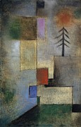 Small Picture Of Fir Trees Painting by Paul Klee