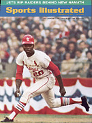 St. Louis Cardinals Lou Brock, 1967 World Series Sports Illustrated Cover Photograph by Sports Illustrated