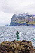 Statue of Selkie or Seal Wife in Mikladalur, Faroe Islands Photograph by Miroslav Liska