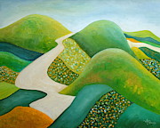 Stilling Hills Painting by Angeles M Pomata