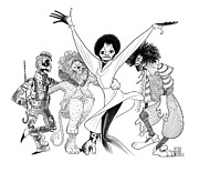 The Wiz Drawing by Al Hirschfeld