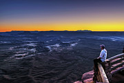 Tourist at the Green River Overlook in Canyonlands National Park Photograph by Miroslav Liska