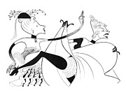 Can-Can Drawing by Al Hirschfeld