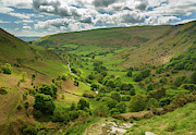 View down valley from top of Pistyll Rhaeadr Photograph by Steven Heap