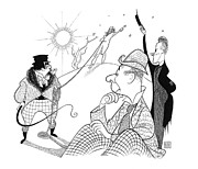 Waiting For Godot Drawing by Al Hirschfeld