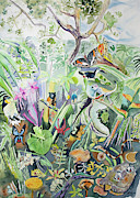 Watercolor - Amazon Rainforest Design Painting by Cascade Colors
