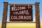 Welcome to colorful Colorado road sign Photograph by Miroslav Liska