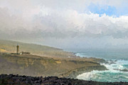 Capelinhos in the Azores Oil Painting Photograph by John Twynam