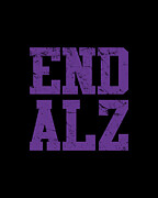 End ALZ Alzheimers #1 Digital Art by Flippin Sweet Gear