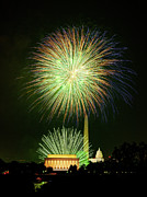 Fireworks over Washington DC on July 4th #1 Photograph by Steven Heap