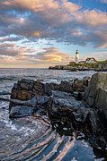 Last Light At Portland Head.  #1 Photograph by Jeff Sinon