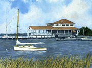 Lavallette Yacht Club #1 Painting by Robert Loder Jr