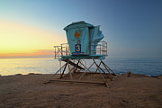 Lifeguard Tower at Sunrise #1 Photograph by Matthew DeGrushe