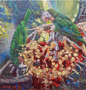 Abaco Parrots Series #4 Painting by Ritchie Eyma