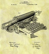 1896 Typewriter Patent Drawing by Dan Sproul