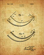 1925 Hunting Horn Patent Mixed Media by Dan Sproul