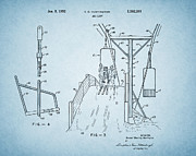 1952 Ski Lift Patent Drawing by Dan Sproul
