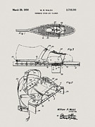 1956 Snowshoe Patent Design Drawing by Dan Sproul