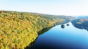 Aerial view of Lake Eligo in Craftsbury, Vermont #2 Photograph by Eric Killorin
