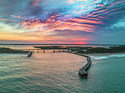 Sebastian Inlet Sunset Photograph by Veterans Aerial Media LLC