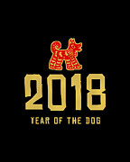 2018 Year Of The Dog Chinese New Year Digital Art by Flippin Sweet Gear