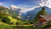 Lauterbrunnen valley in the Swiss Alps viewed from the alpine village of Wengen #5 Photograph by Miroslav Liska