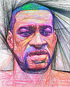 George Floyd #7 Drawing by Rafael Salazar