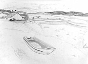 A Boat by the Countryside Drawing by Michel Cruz-Garcia
