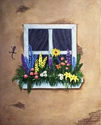 A Lizard's Hideaway Painting by Marlene Little