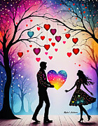 A Love in Full Bloom Ai Art by Rafael Salazar