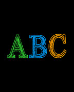 ABC Retro Digital Art by Flippin Sweet Gear