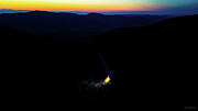 Aerial view night driving at Mad River Glen, Vermont Photograph by Eric Killorin
