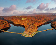 Aerial view of Cheat Lake Park near Morgantown WV Photograph by Steven Heap