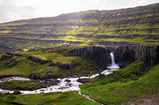 Aerial view of the Folaldafoss waterfall in the east of Iceland Photograph by Miroslav Liska