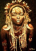 African Beauty Painting by Kowie Theron