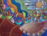 Alcapurrias de jueces y pastelitos de Chapin Painting by Oscar Ortiz