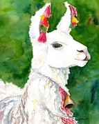 Alpaca with Attitude Painting by Carlin Blahnik CarlinArtWatercolor