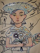 Alyza in Wonder Island Painting by Oscar Ortiz