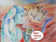 Amore and Psyche ModClassic Art Painting by Enrico Garff